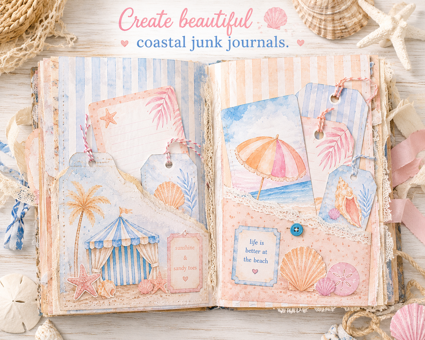 Coastal Ephemera Collection -Digital Download PDF