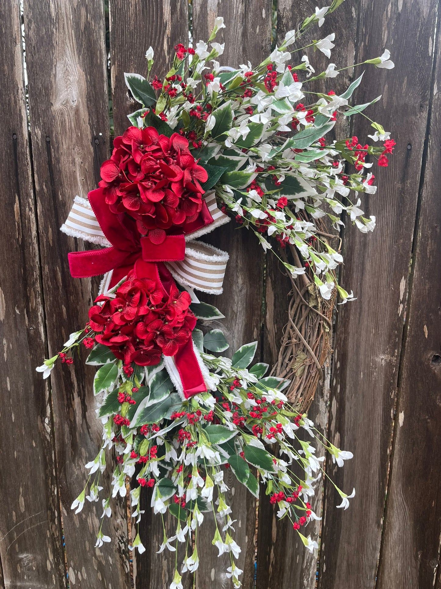 Valentine grapevine wreath, front door wreath, valentine decor, hearts decor, rustic decor, spring wreath, gifts for her, wall decor