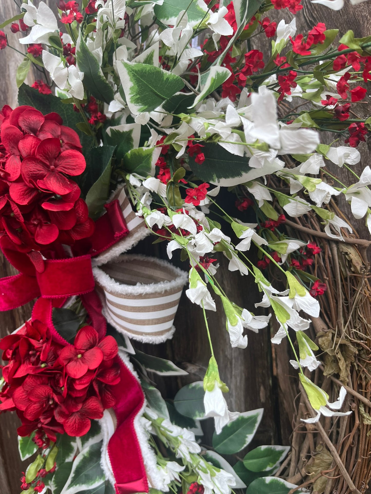 Valentine grapevine wreath, front door wreath, valentine decor, hearts decor, rustic decor, spring wreath, gifts for her, wall decor