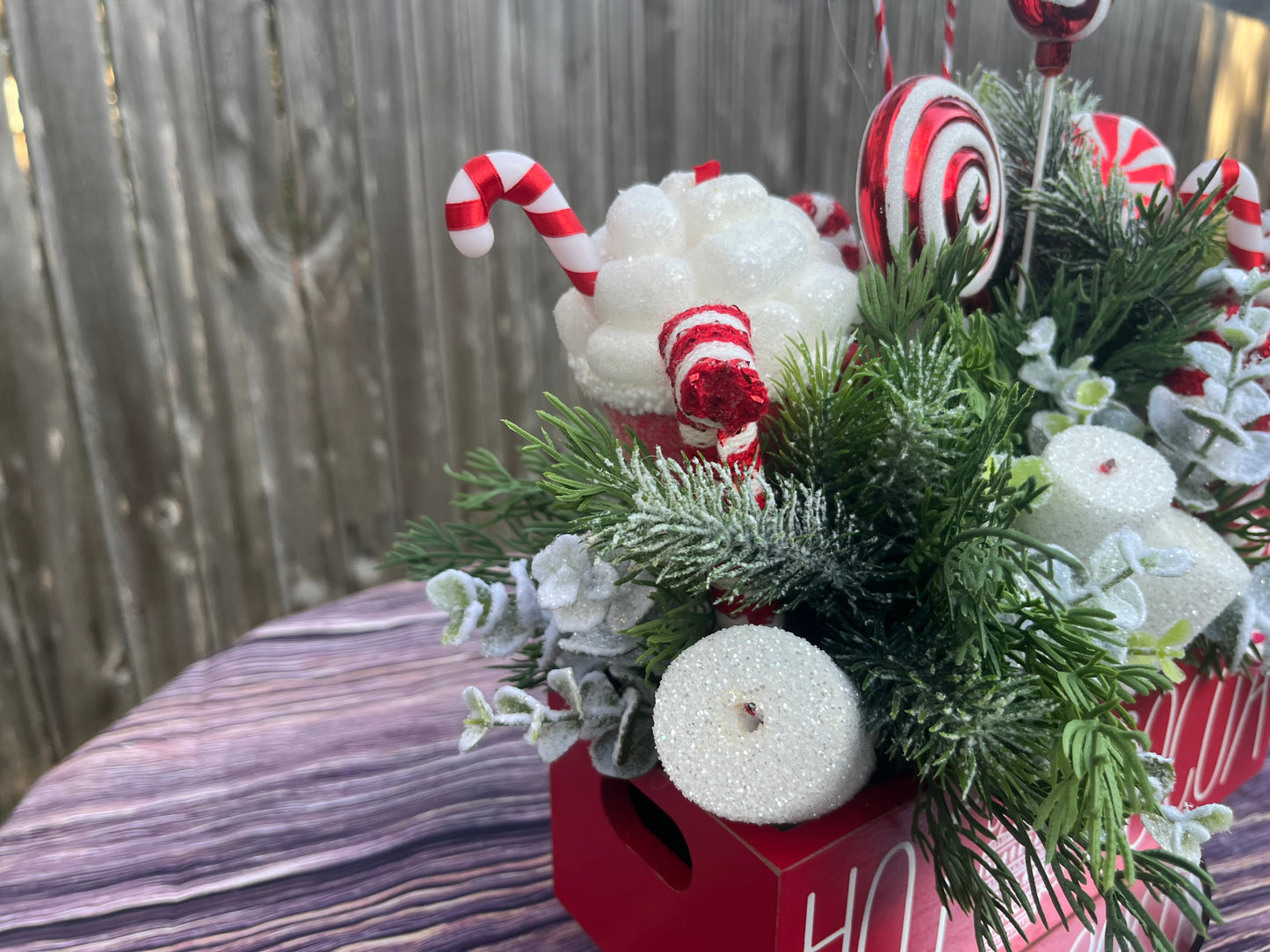 Christmas table decor, hot cocoa and candy canes theme, mantle holiday decor, Christmas gifts, winter table decor, holiday decorations