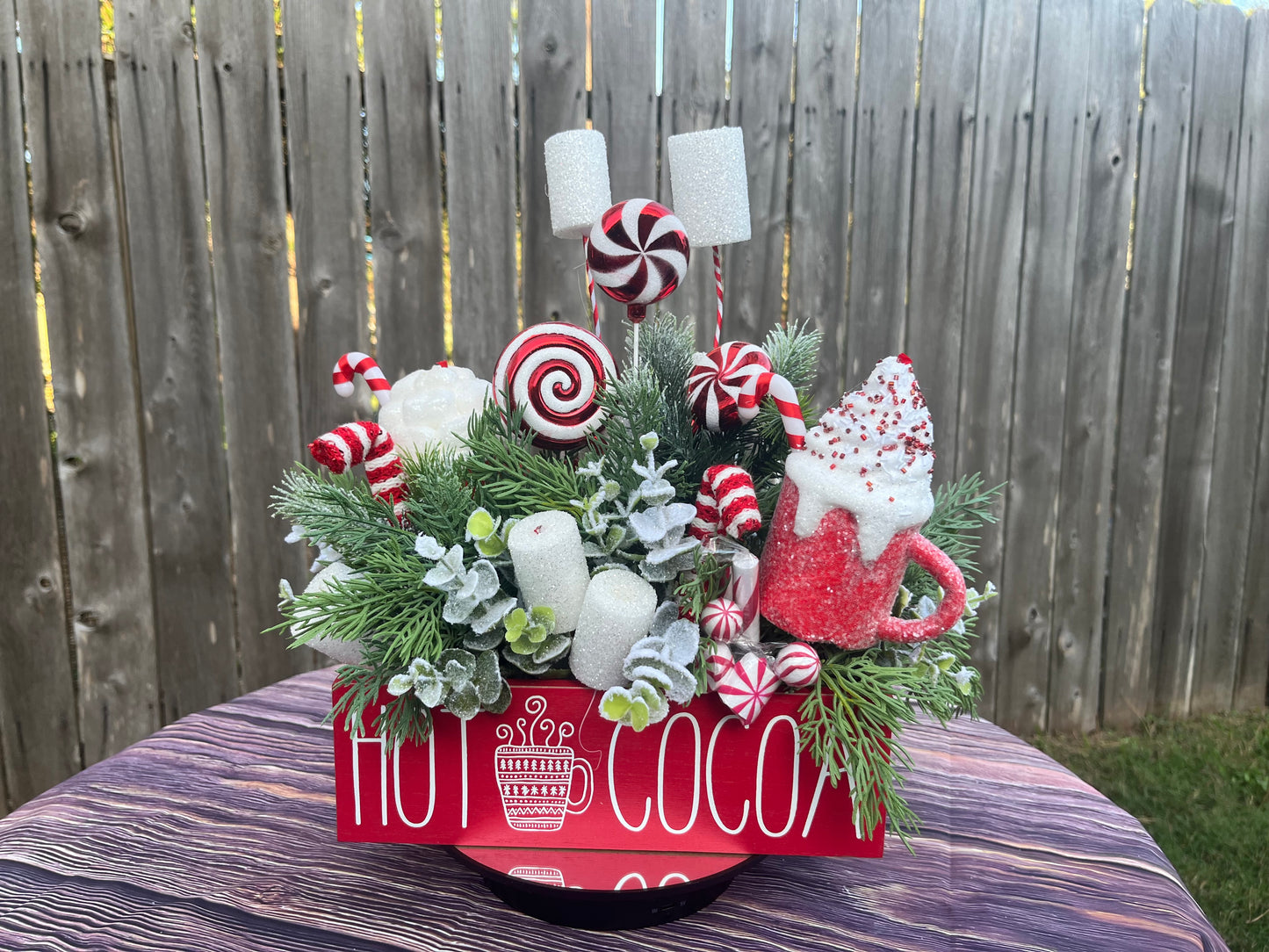 Christmas table decor, hot cocoa and candy canes theme, mantle holiday decor, Christmas gifts, winter table decor, holiday decorations