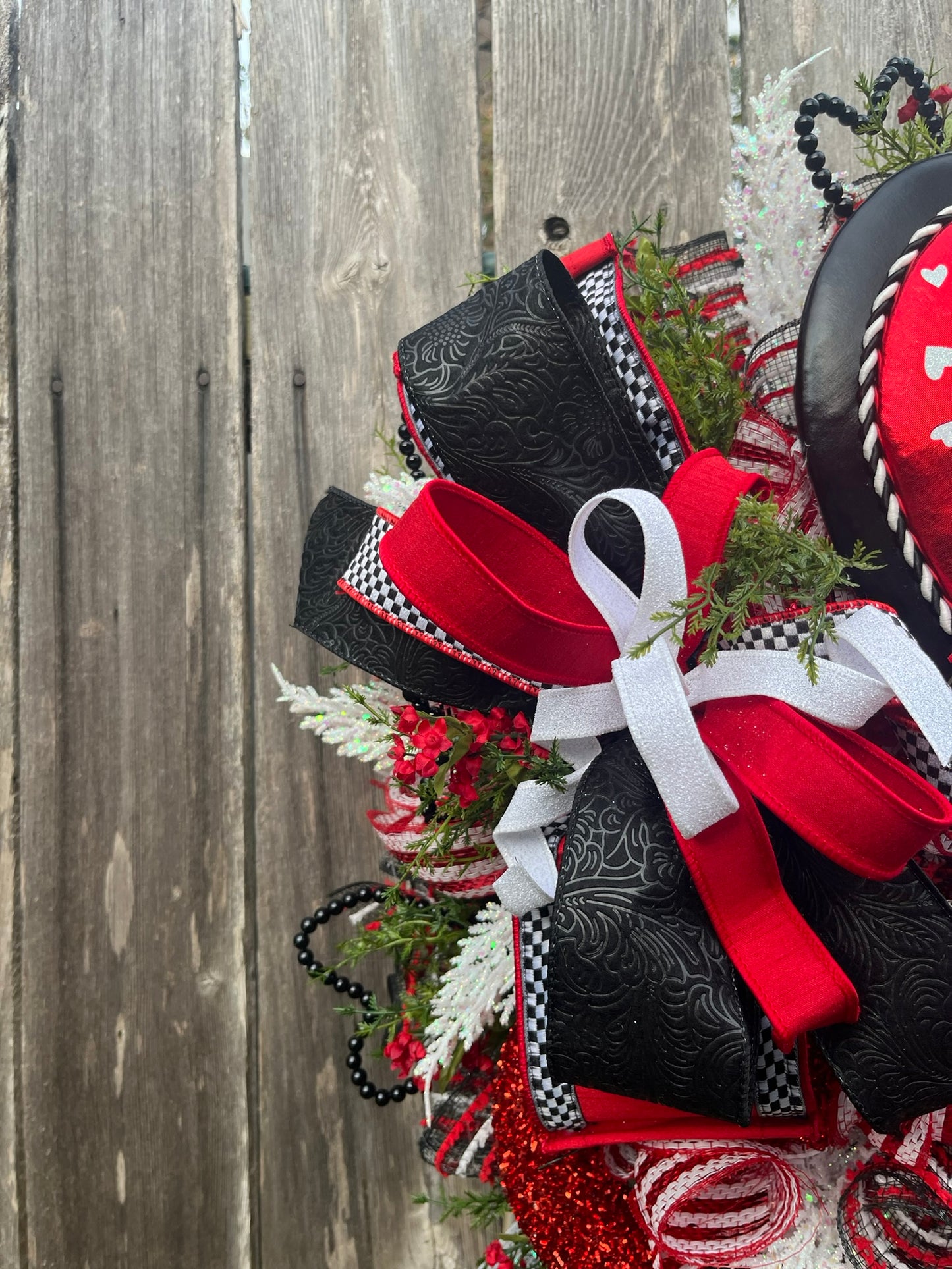 Valentine’s Day Wreath, Cupid Heart Wreath, Front Door Valentine Decor
