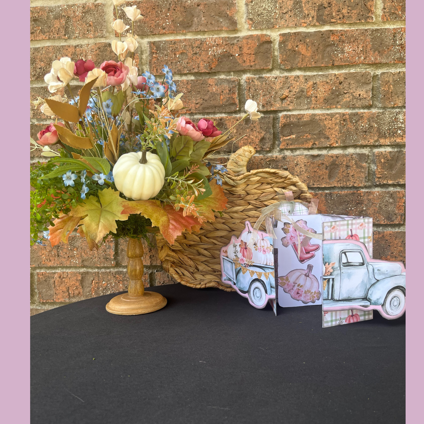 Fall DIY Workshop: Floral Candlestick & Pumpkin Truck Junk Journal