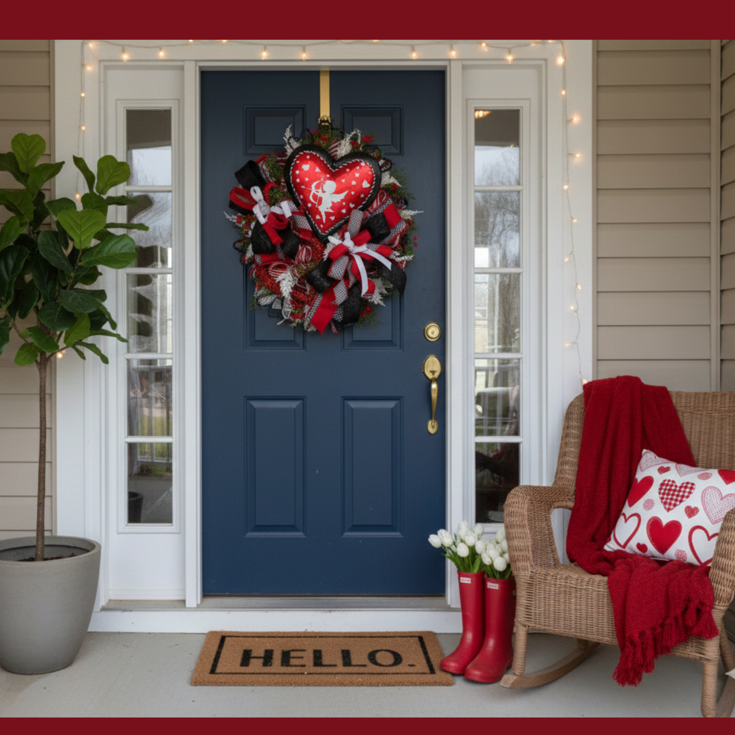 Home Is Where the Heart -Valentine Heart Wreath