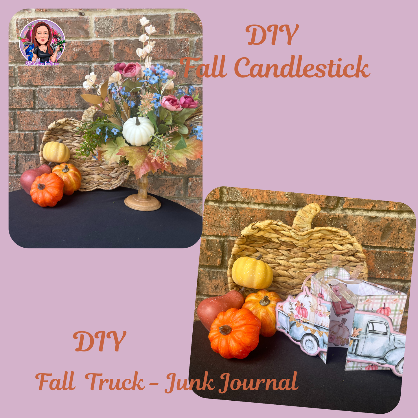 Fall DIY Workshop: Floral Candlestick & Pumpkin Truck Junk Journal