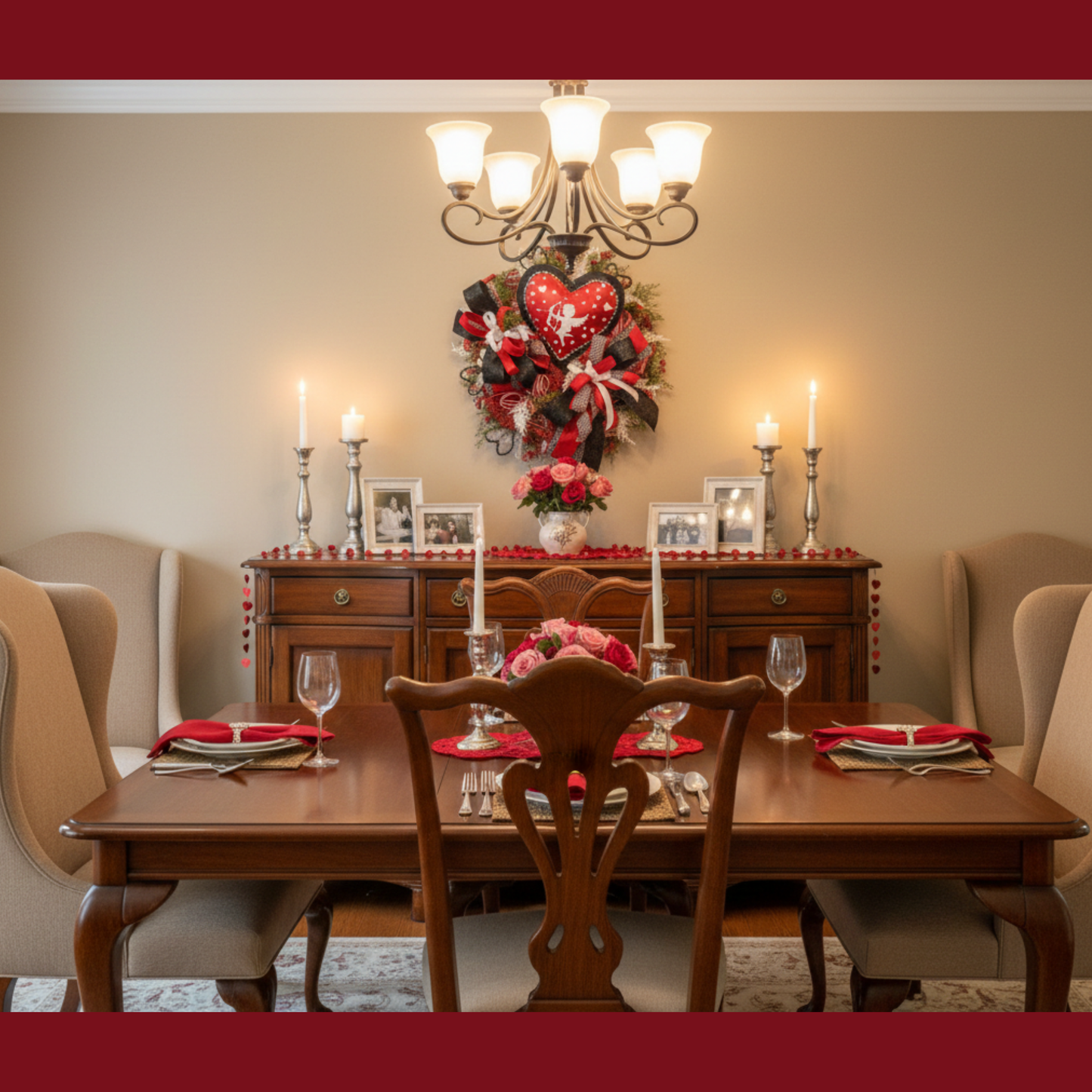 Home Is Where the Heart -Valentine Heart Wreath