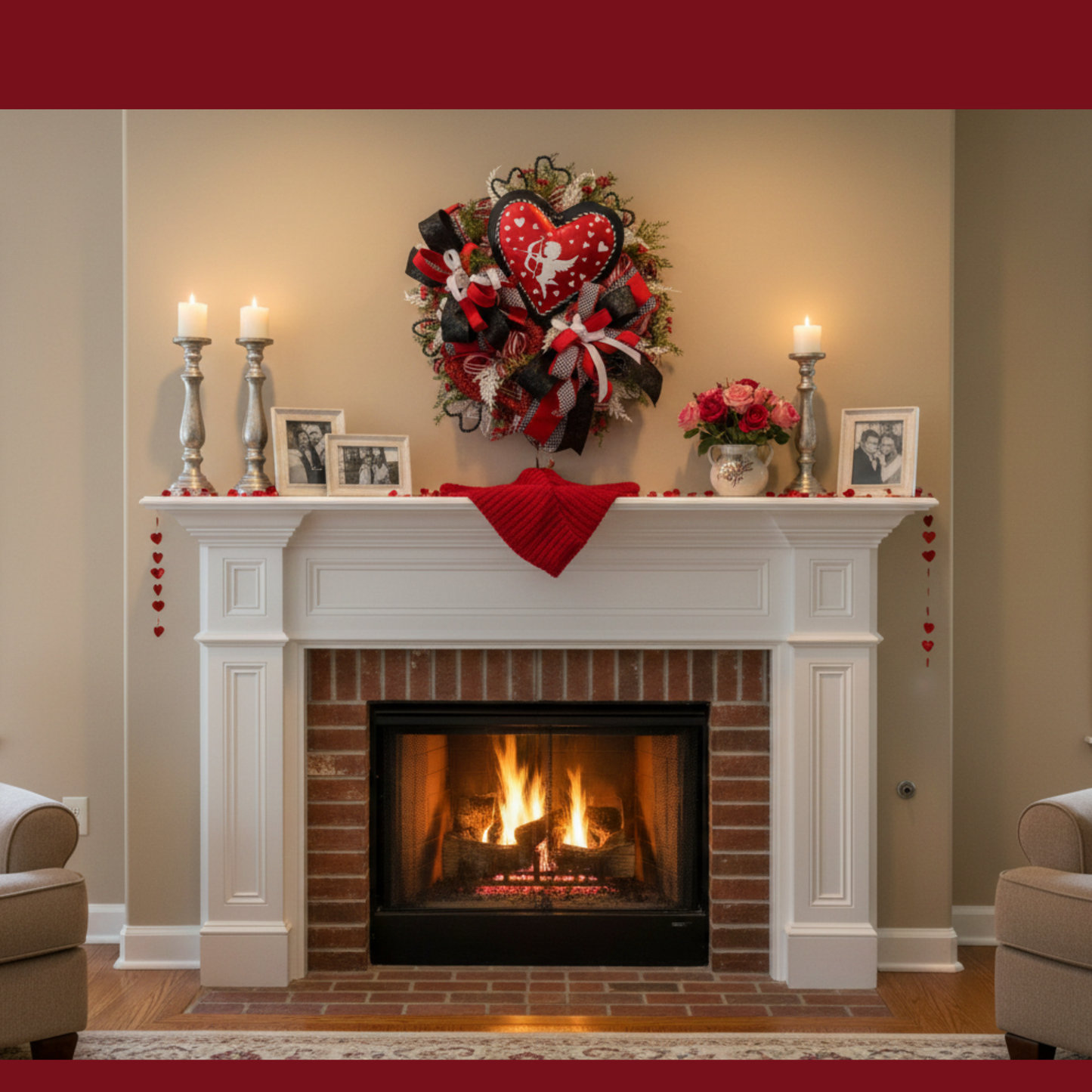 Home Is Where the Heart -Valentine Heart Wreath