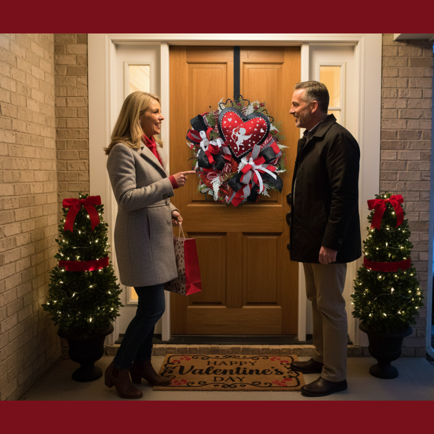 Home Is Where the Heart -Valentine Heart Wreath