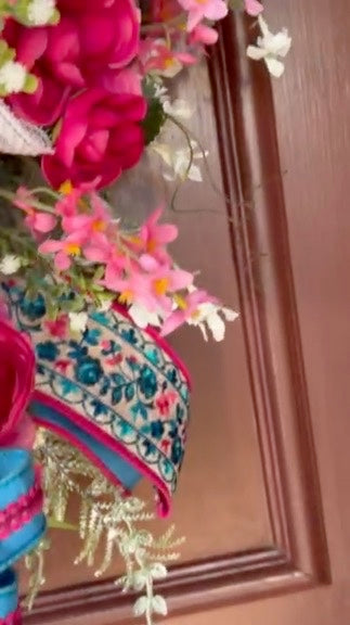 Whimsical Easter Bunny Wreath -Luxury Spring Porch