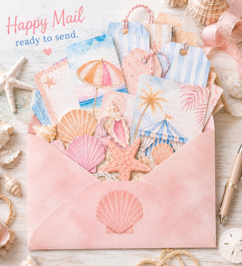 Coastal Dreams Digital Paper Craft Collection -Printable Kit