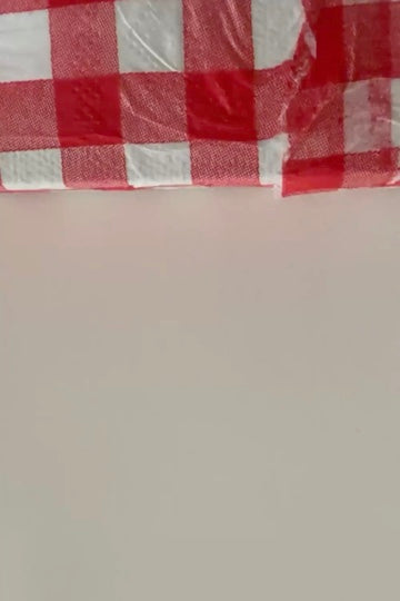 Cherry Farmhouse Kitchen Decor Wall Hanging | Red Gingham Summer Kitchen Accent