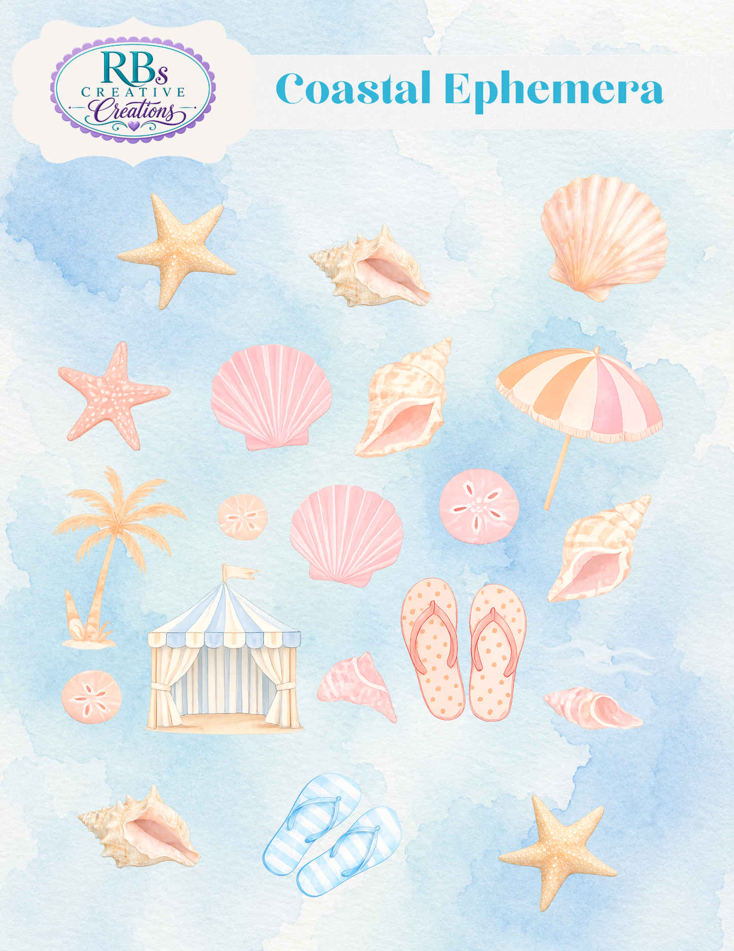 Coastal Ephemera Collection -Digital Download PDF