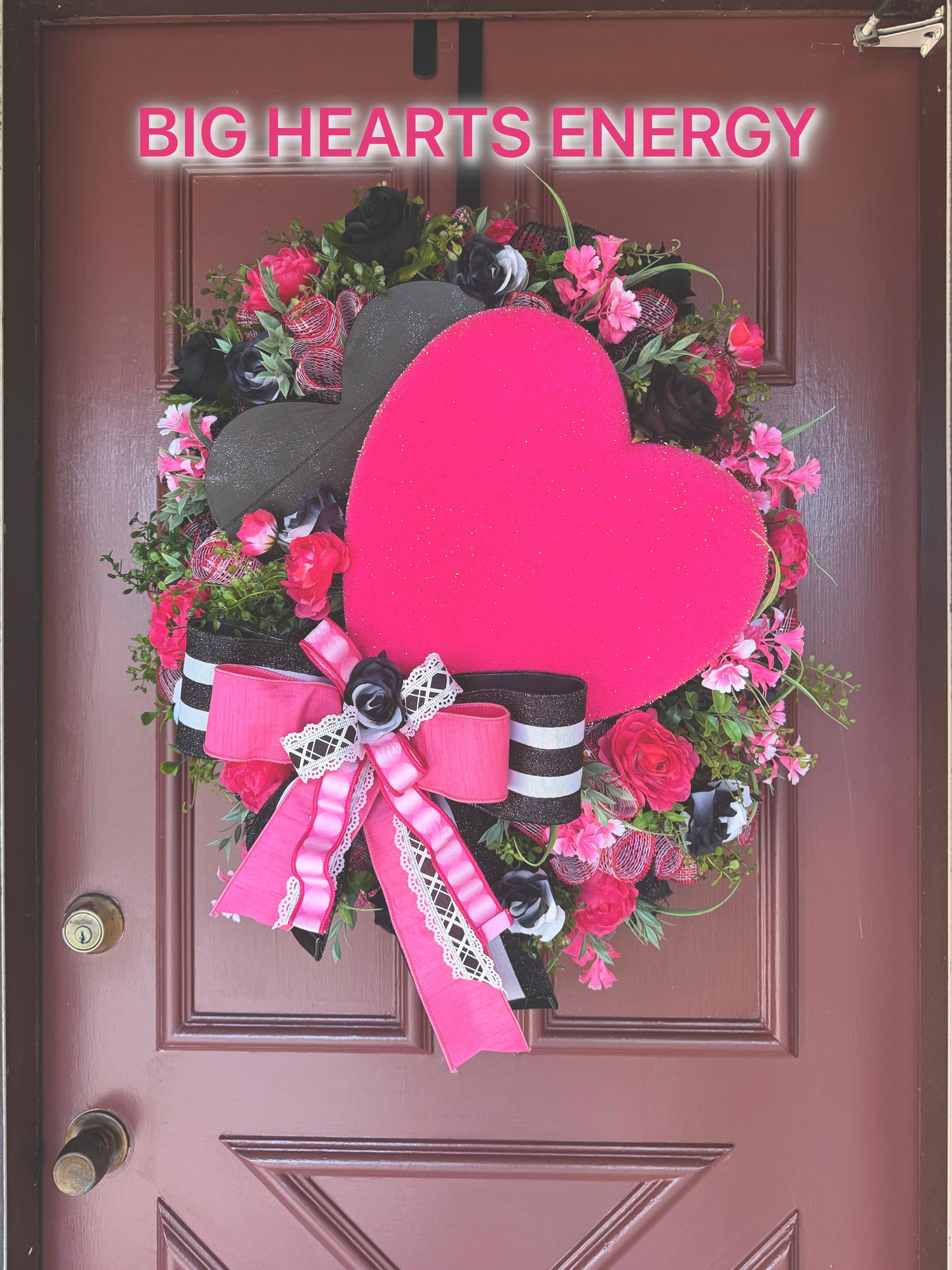Valentine Heart Wreath for Front Door | Romantic Front Porch & Entryway Decor