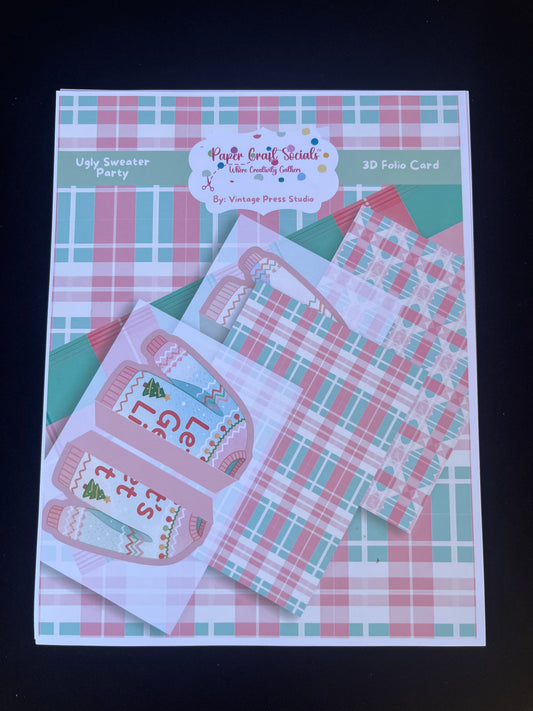 Ugly Sweater 3D Folio Card Kit | Holiday Craft Project + Tutorial