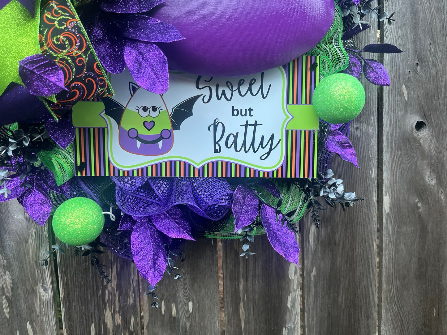 Halloween Candy Corn Bat Wreath, Spooky Front Door Decor, Fall Wreath with Bats, Candy Corn Halloween Wreath, Halloween Front Door Decor